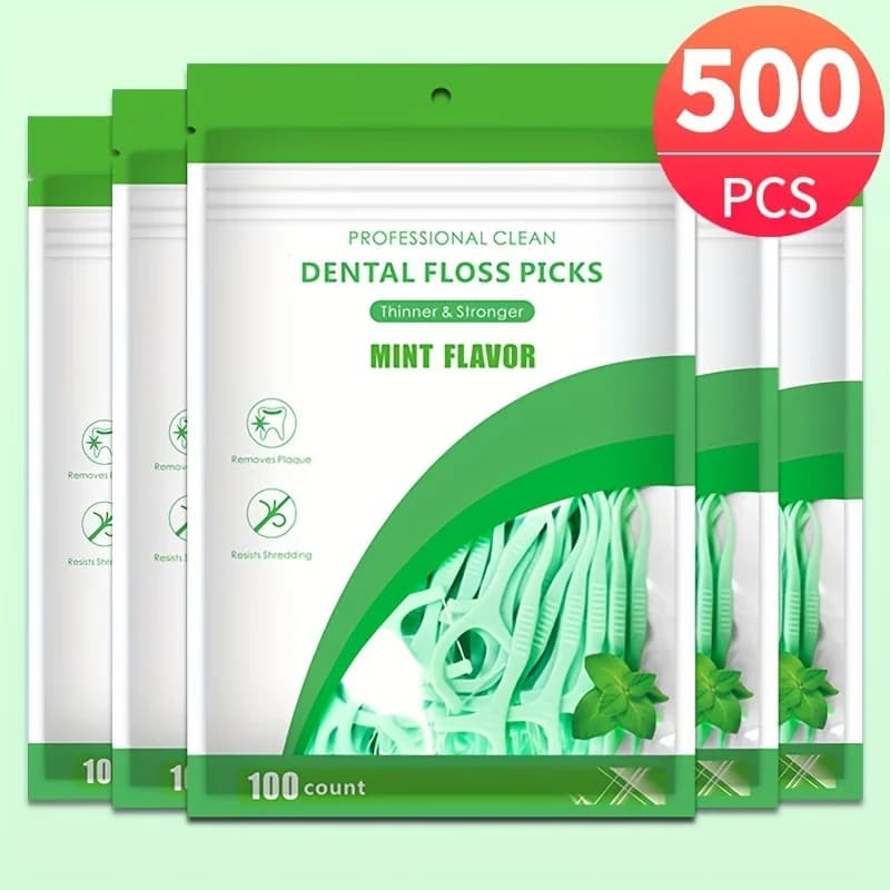 500/300/100 pezzi nuovi stuzzicadenti professionali puliti al gusto di menta ultrafine, stuzzicadenti di fascia alta sicuri, stuzzicadenti in plastica