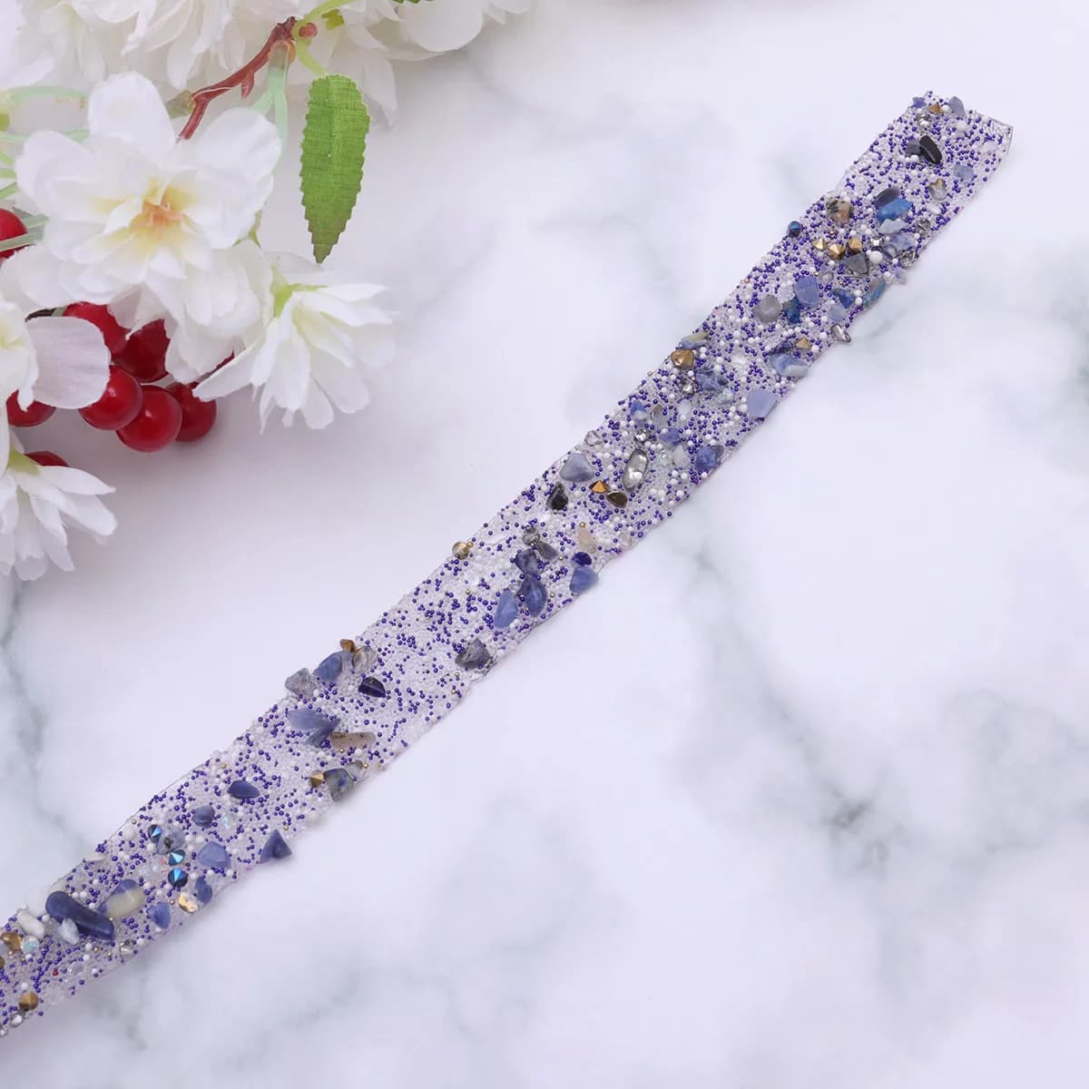 Colorful Purple Rhinestone Applique Trim Hot Fix Iron on Sewing Crystal Embellishment for Dress Sash Belt Bags Shoes DIY