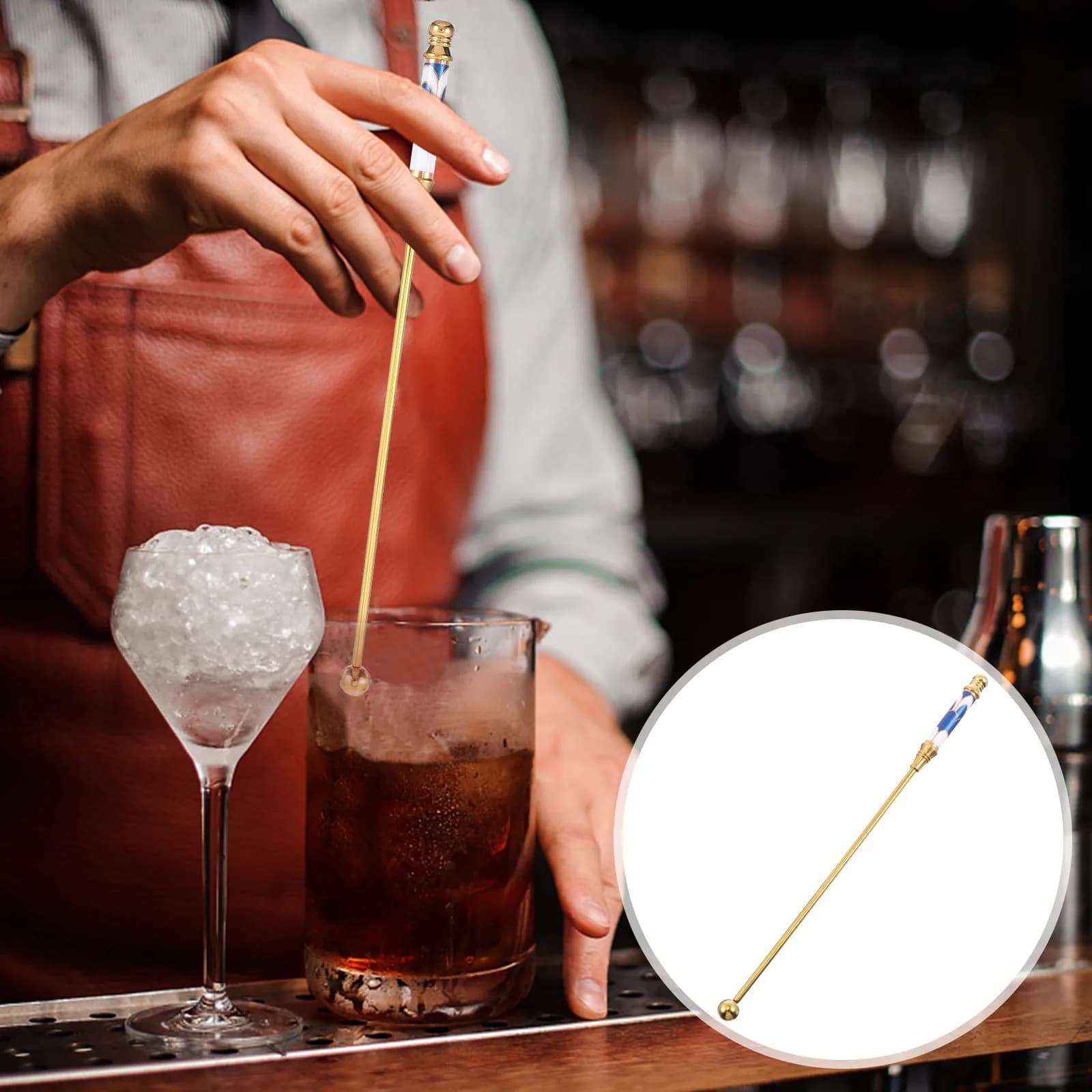 1Pcs High-Quality Creative Stirring Stick Long Handle for Wine Coffee Milk Powder Cocktail Stirring Tool Cocktail Shaker