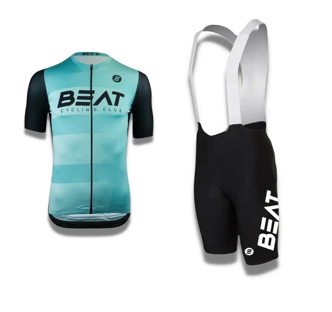 2023 BEAT CYCLING CLUB BLU Men's cycling jersey Short sleeves Bicycle clothing with shorts with straps Ropa Cycling