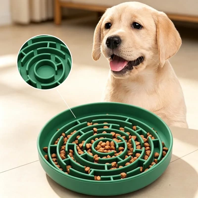 Dog Food Bowl Pet Supplies Pet Anti-choking Feeder Silicone Feeding Bowls Mat for Non-sliping Distracted Licking Plate Cutlery