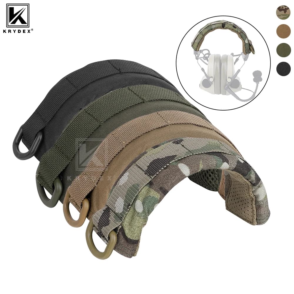 KRYDEX Custodia protettiva per fascia per auricolare modulare tattica Paraorecchie Custodia protettiva per supporto per cuffie Custodia protettiva MOLLE Accessori per la caccia
