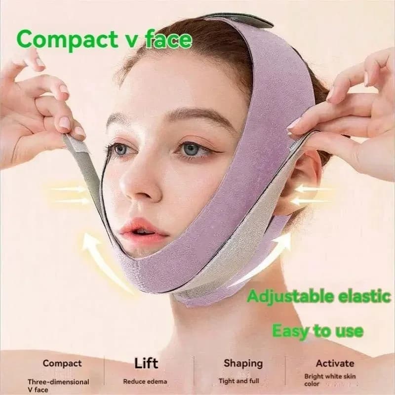 Maschera per il viso con doppio mento per il sollevamento della cintura per il viso, attillata ma non sconvolta, adatta a tutti i tipi di strumenti dimagranti a forma di viso