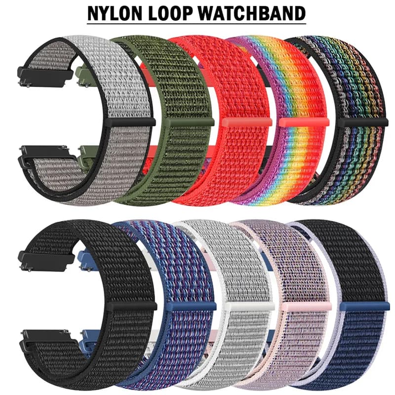 Cinturino in nylon per Samsung Galaxy watch 6/4/Classic/3/5/pro/Active 2 20mm/22mm Cinturino sportivo traspirante correa galaxy watch 7 6 5