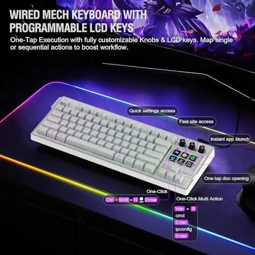 Tastiera Meccanica con Tasti Programmabili, RGB, Hot-Swappable, Macro Pad e Stream Deck per PC/Mac