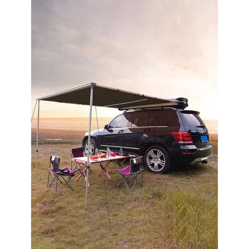 Tenda laterale per auto, tendalino parasole antipioggia per esterni, tenda parasole per tetto auto