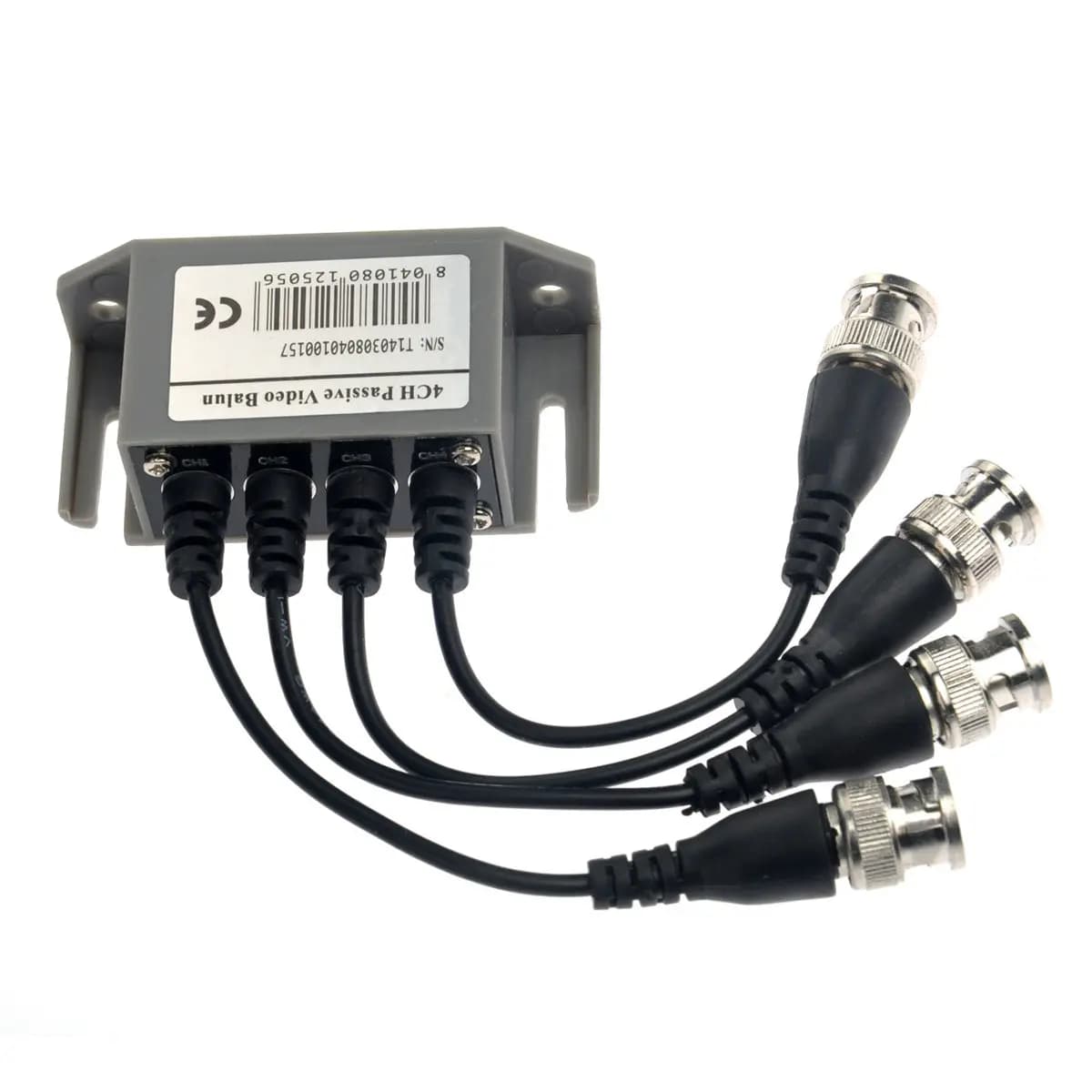 Convertitore Video a 4 Canali, Ricetrasmettitore Passivo BNC a RJ45 per Telecamere CCTV, Supporto per Proiettori DVD e Sistemi di Sicurezza TV