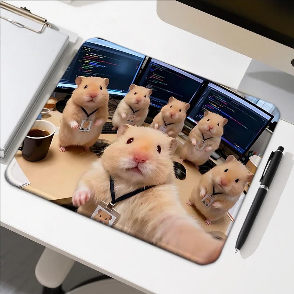 Tappetino per computer con espressioni divertenti di gatti, accessori da scrivania, tappetino per mouse per PC gamer, tappetini da gioco aziendali, tappetino per mouse anime, decorazione da tavolo