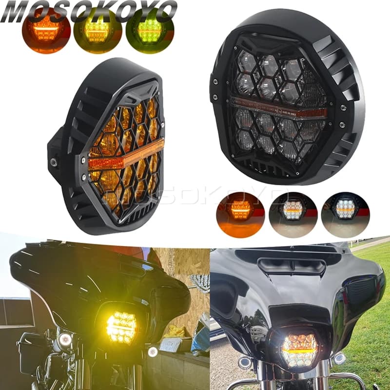 Headlight Hi/Lo Beam DRL Motorcycle 7" LED Headlamps For Harley Touring Softail Heritage Deluxe Slim CVO Classic Dyna Switchback
