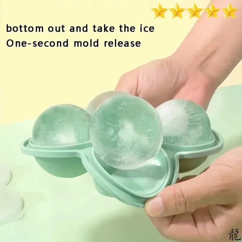 1 grande vassoio per cubetti di ghiaccio in silicone - Facile da usare, senza perdite, perfetto per whisky, cocktail, succhi e feste