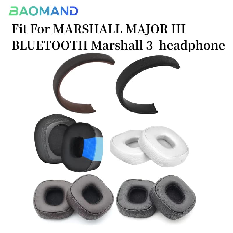1 set Cuscinetti di ricambio Fascia per MARSHALL MAJOR III BLUETOOTH Marshall 3 generazione Cuffie Memory Foam EarCushion Cover