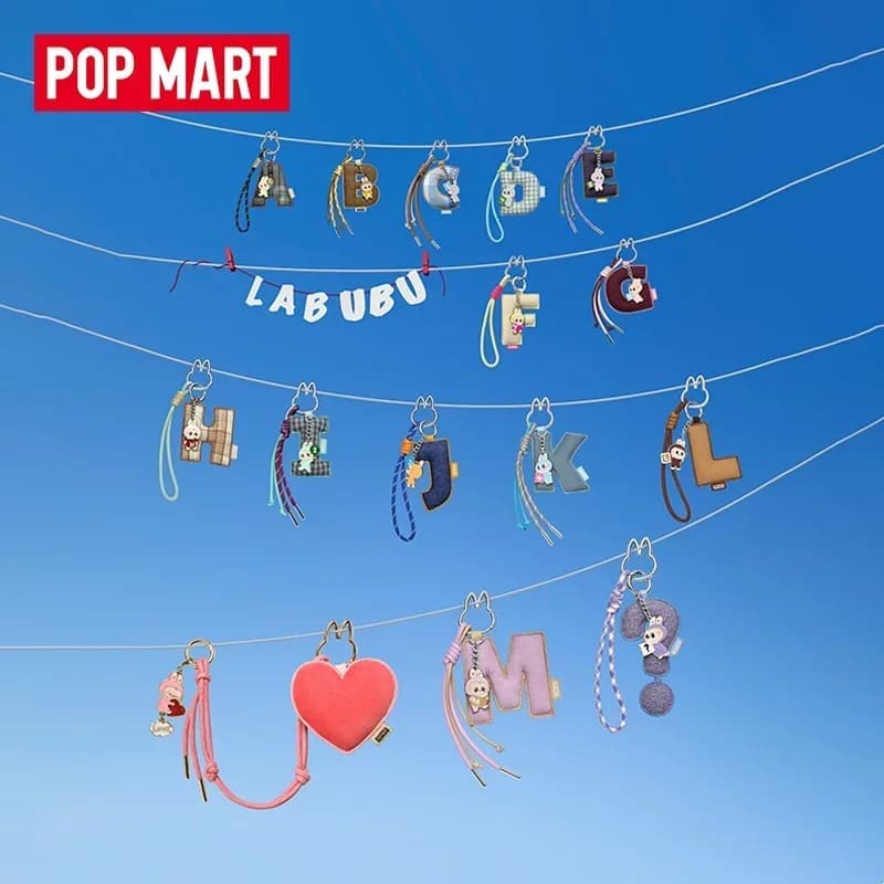 POP MART THE MONSTERS PIN FOR LOVE Series Lettera Ciondolo Scatola cieca Scatola misteriosa Guess Bag Giocattoli Bambola Anime Figura Ornamenti Regalo