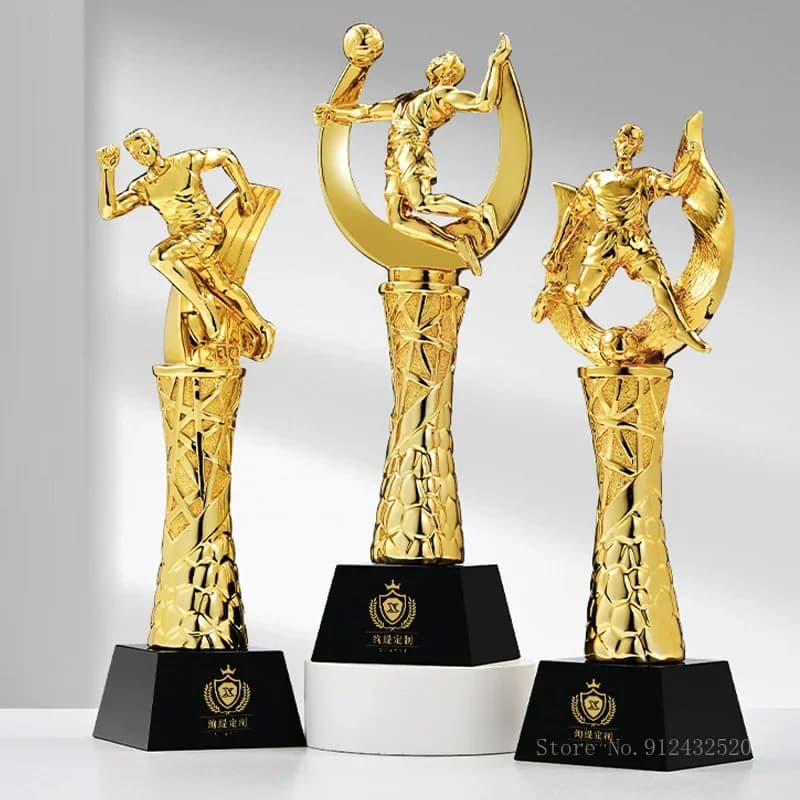 Personalised creative sports trophy in resin, basketball, football, volleyball, light athletics, Honor Award competition furniture, 1 piece