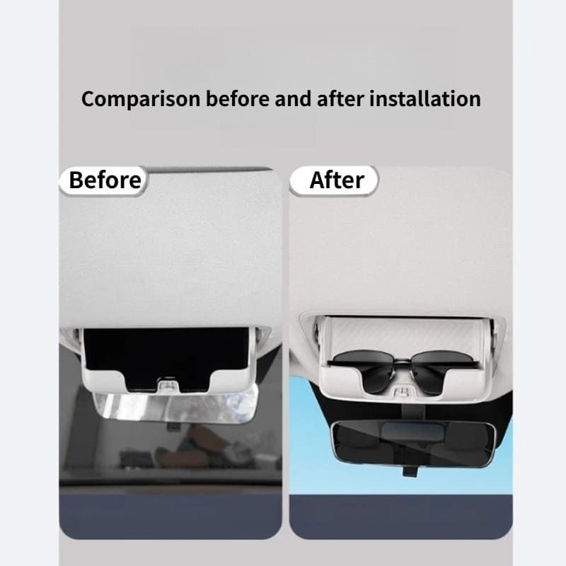 Custodia per Occhiali con Cuscinetto in Silicone, Scatola Portaocchiali da Sole con Ammortizzatore, Accessori per Modifica Interna per BYD Han L EV dmi
