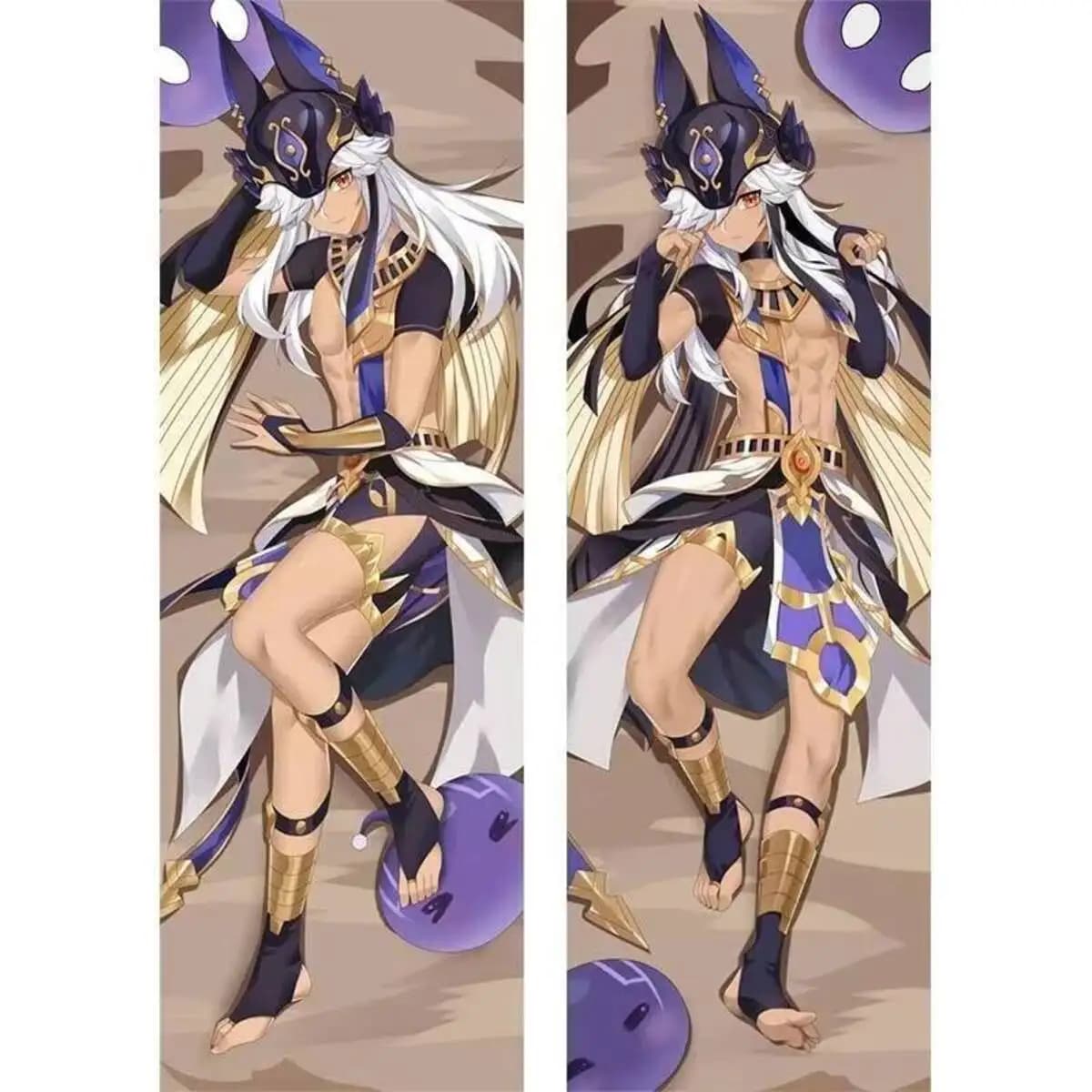 Anime Dakimakura Gioco Genshin Impact Cyno Maschio Hing Corpo Cuscino Cove a grandezza naturale Divano letto HD Stampato Federe Biancheria da letto per la casa