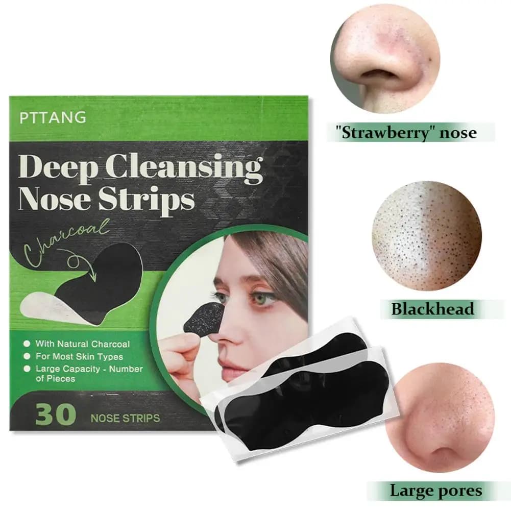 Strisce purificanti per il naso, pulizia profonda, rimuovono punti neri e acne, restringono i pori, maschera per la cura della pelle.