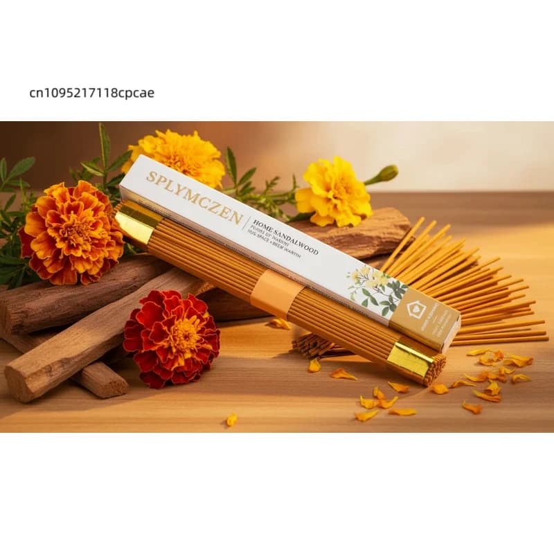 Natural Sandalwood Sticks Home Incense Sticks Blessing Ceremony Prayer Buddha Big Incense 91pcs/box