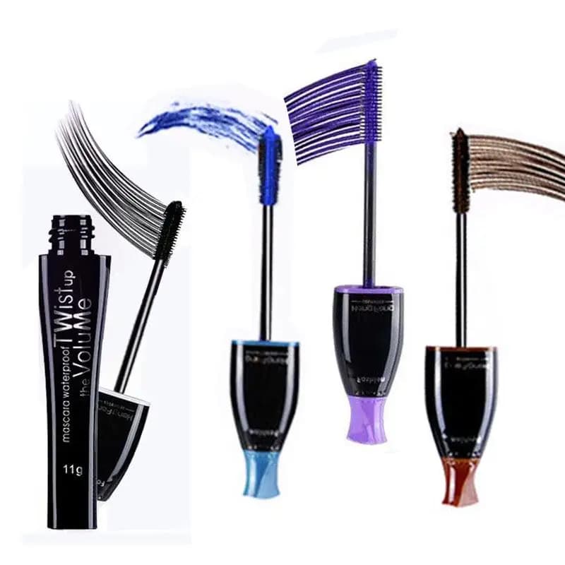 Trucco Mascara impermeabile a lungo Volume duraturo viola blu marrone nero cosmetico