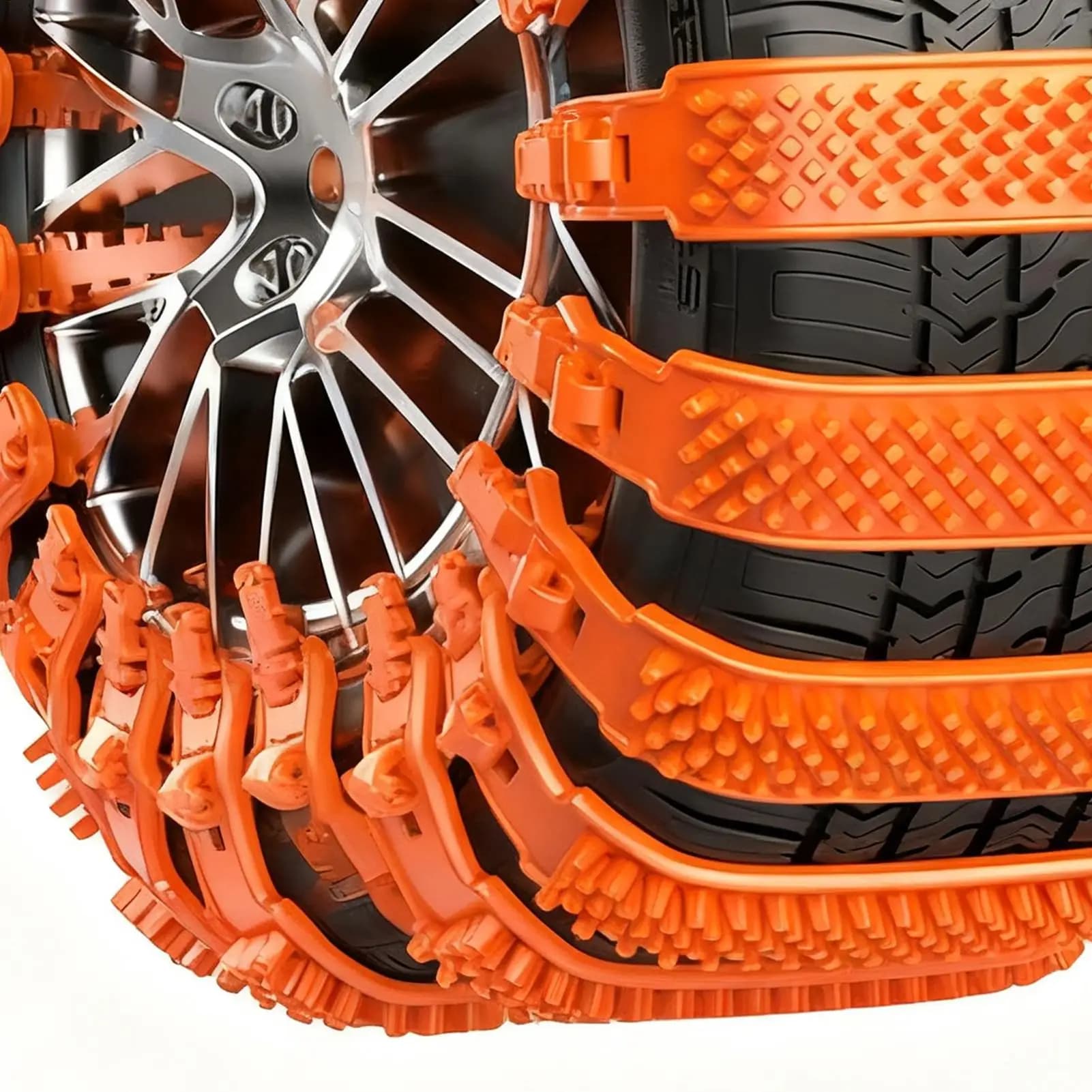 Catene per pneumatici Cintura di trazione resistente 5 pezzi Catene per pneumatici da neve antiscivolo per auto per veicoli Scooter automobilistici SUV Berlina camion