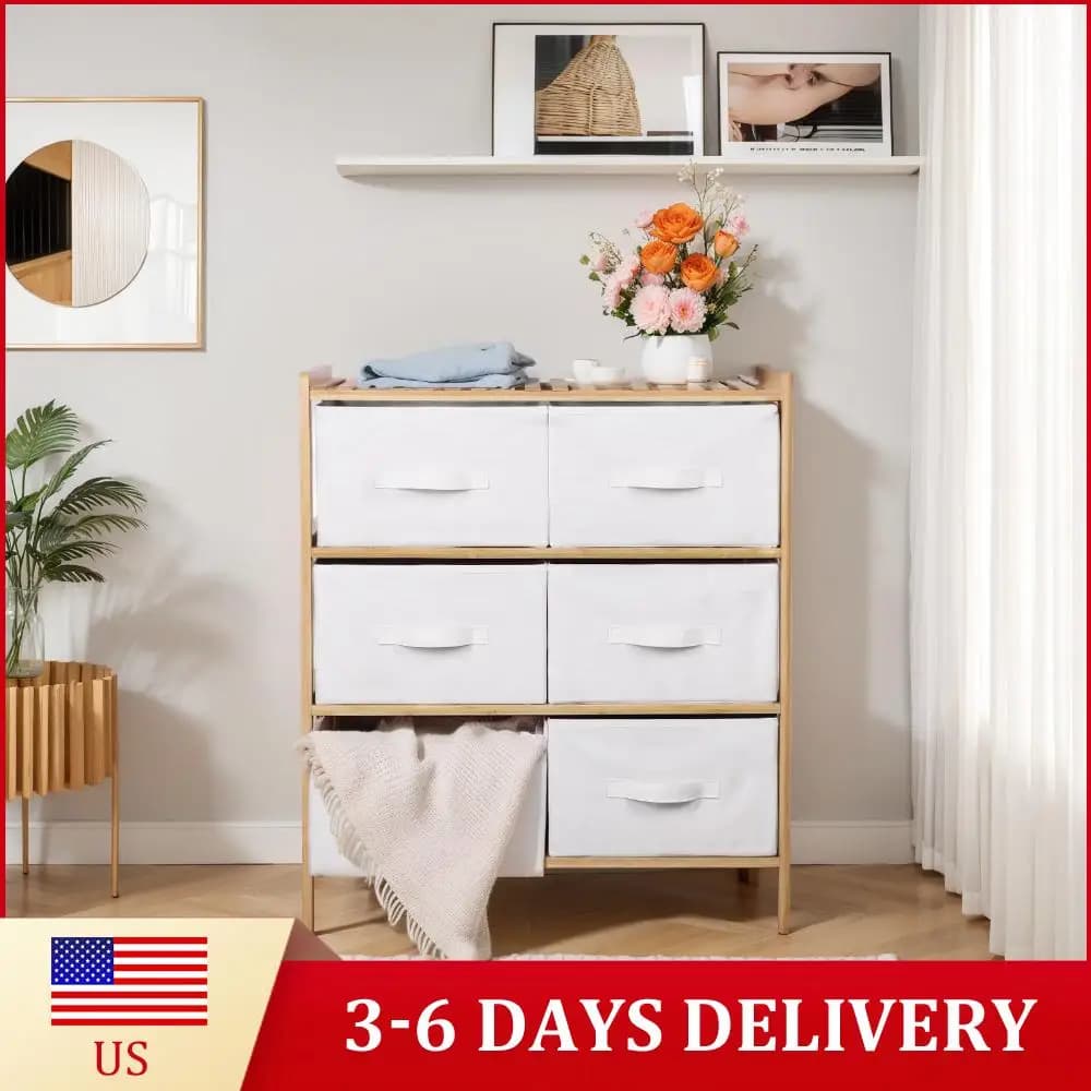 Scaffale Estraibile per Stoccaggio Piumoni e Vestiti con 6 Cesti, Organizzatore Multifunzionale per Oggetti Vari, Ideale per Soggiorno e Camera da Letto