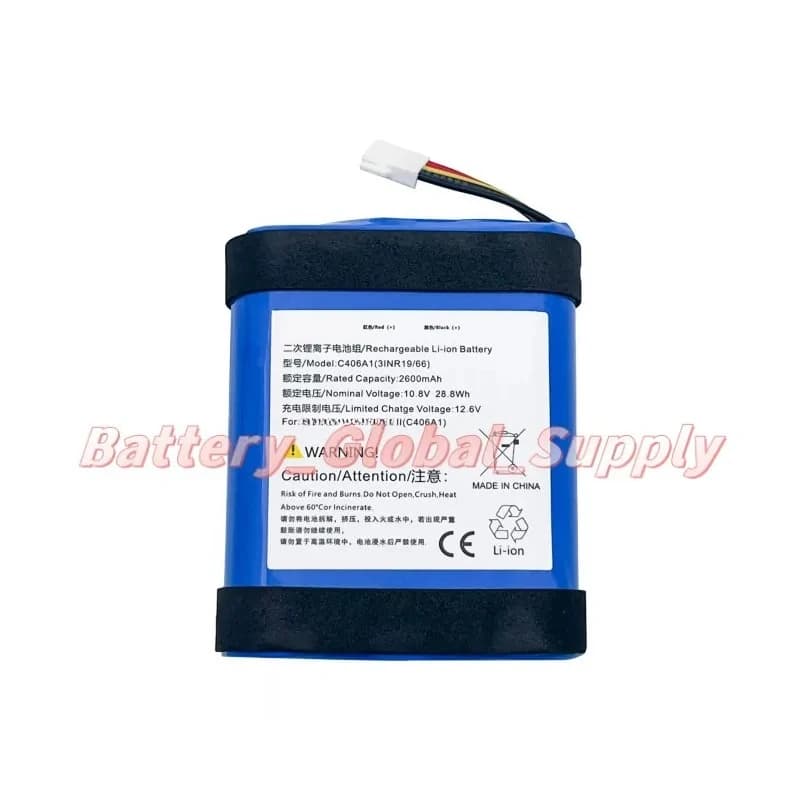 Per C406A1 2 Batteria per altoparlante Bluetooth 10.8V 2600mAh 1 PZ Nuovo
