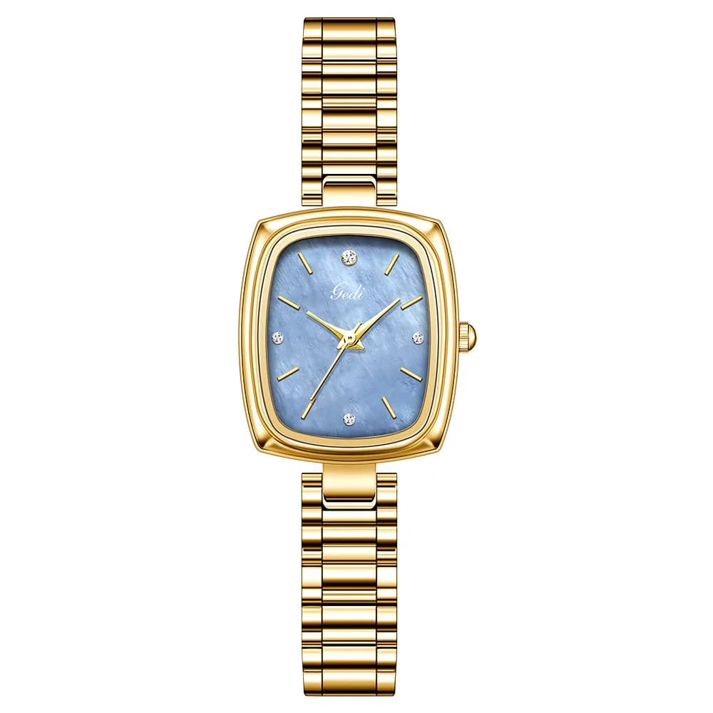 Women's Light Luxury Watch Brand Retro TV Watch Beimu Waterproof Gold Dial Simple Women's Fashion Quartz Wrist Watch