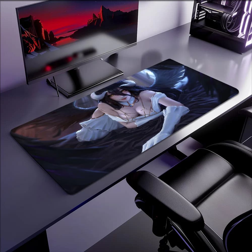 Albedo O-Overlord Cute Mouse Pad Non-slip Thickened Large Writing Lockedge Office Student Gaming Cushion MousePad
