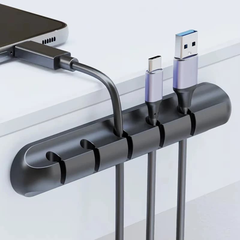 Clip portacavi adesivi Gestione cavi Organizzatore di cavi per cavo di ricarica USB da tavolo Cavo di alimentazione per comodini Cavo per cuffie