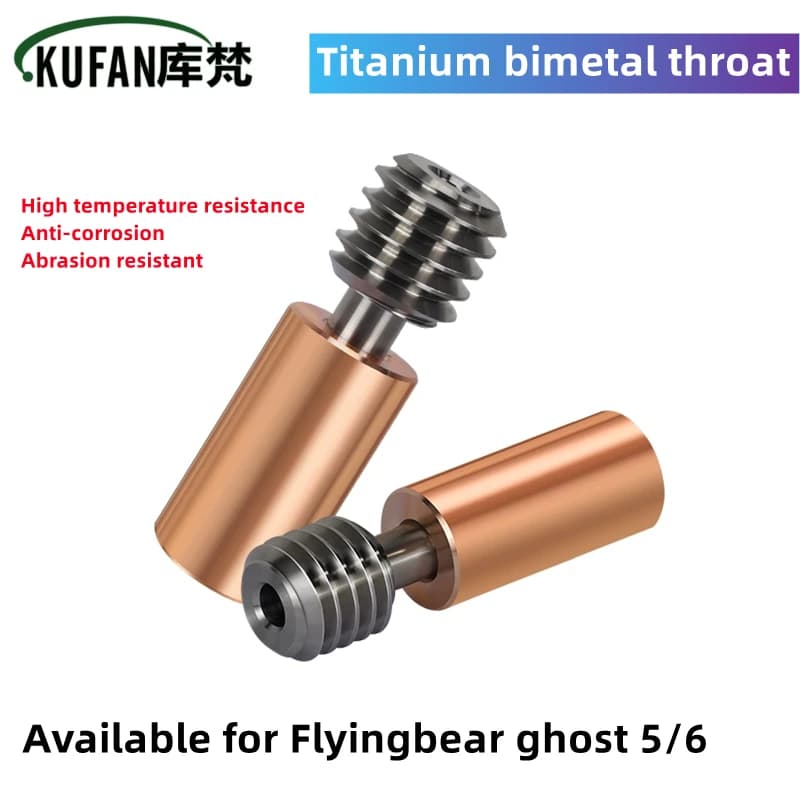 Bimetallico Heatbreak lega di titanio Heat Break gola 1.75mm tubo di placcatura in rame per stampante 3D Ghost 6 Hotend