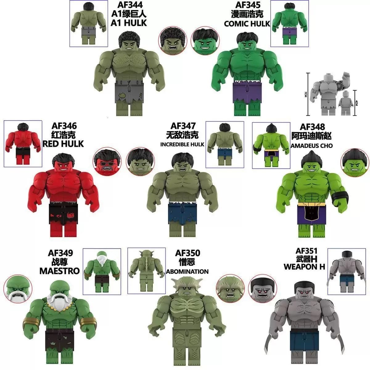 Nuovo film caldo Hulk Hero Personaggio Building Blocks Giocattolo Action figure classiche mattoni Puzzle Giocattoli Ragazzi per regalo per bambini