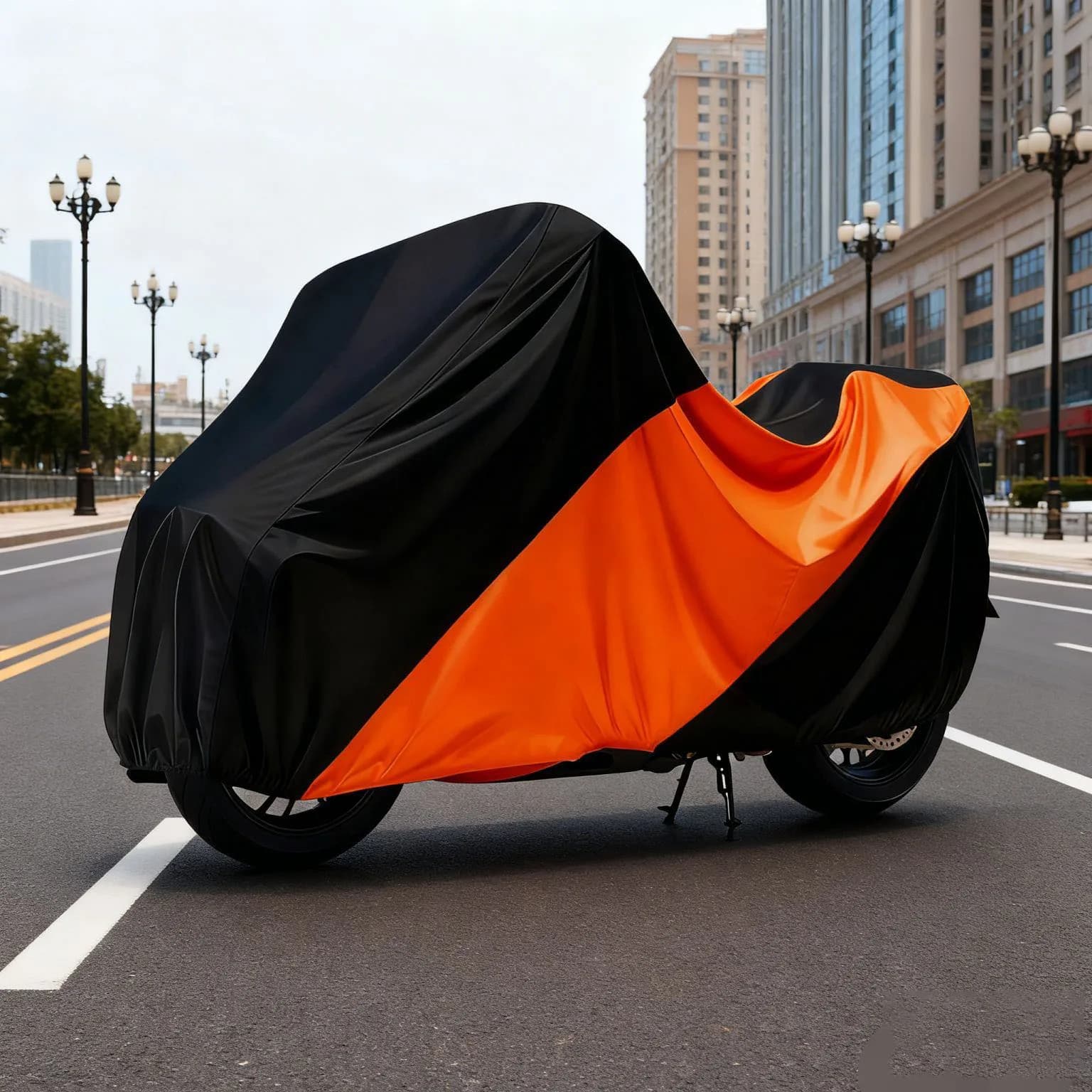 Telo coprimoto antipioggia ispessito con protezione solare, copertura per auto M-4XL