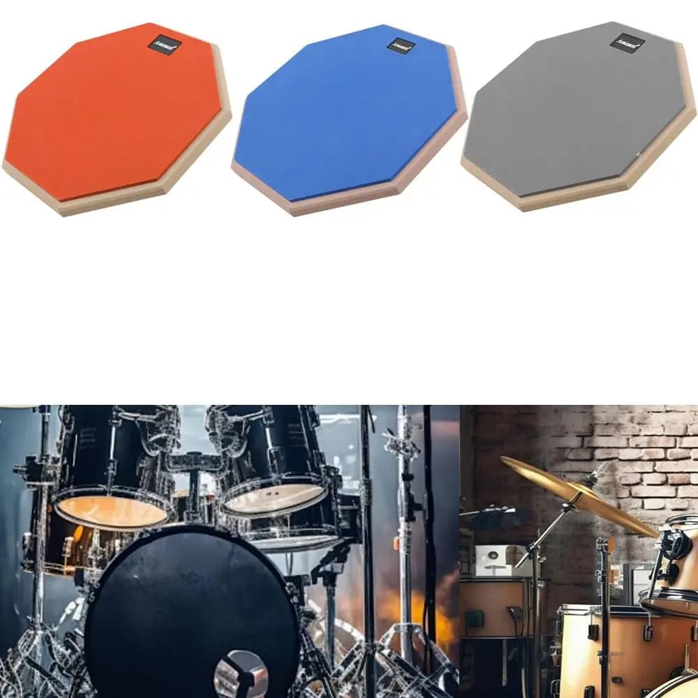 Pad per pratica di batteria da 8 pollici, doppio lato antiurto, per allenamento, accessori per percussioni