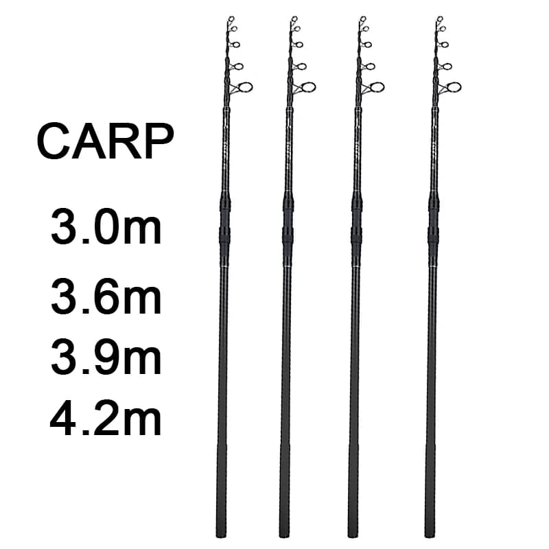 Canna da Pesca Telescopica per Carpe 3.0M-4.2M, Canna per Esche 30-200g, Canna da Spinning in Carbonio 40T, Canna da Lancio a Lunga Distanza per Acqua Salata e Dolce