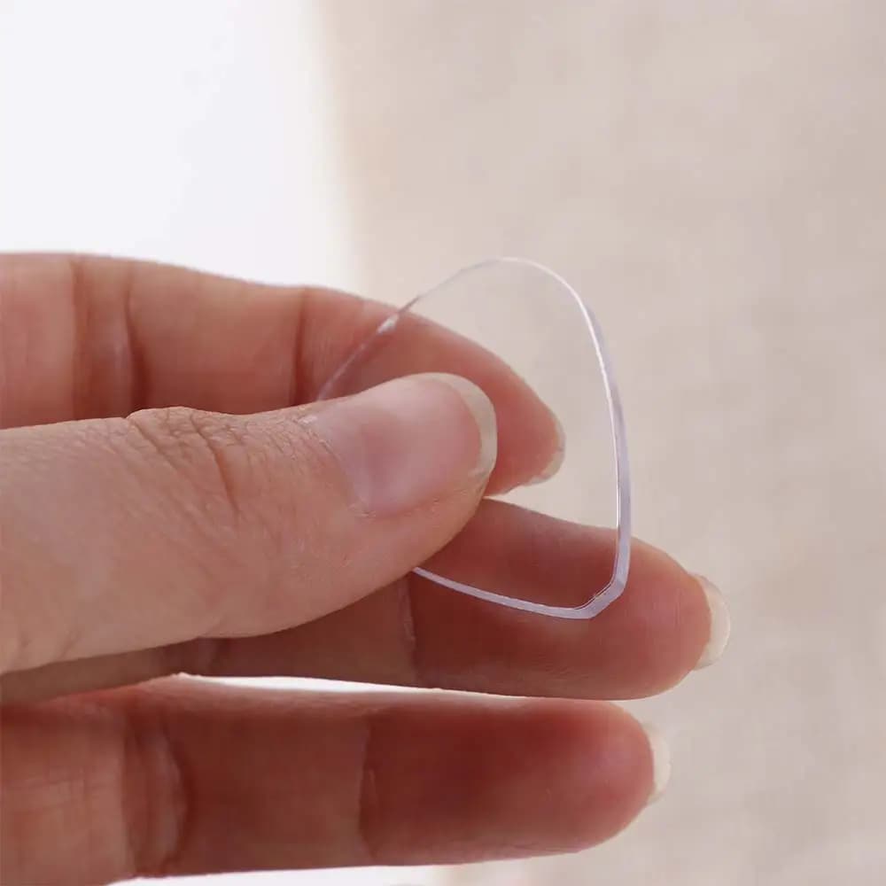 Scatola Trasparente a Forma di Cuore per Plettri da Chitarra, Custodia per Plettri di Varie Dimensioni, Portachiavi per Plettri, Organizzatore Trasparente per Plettri