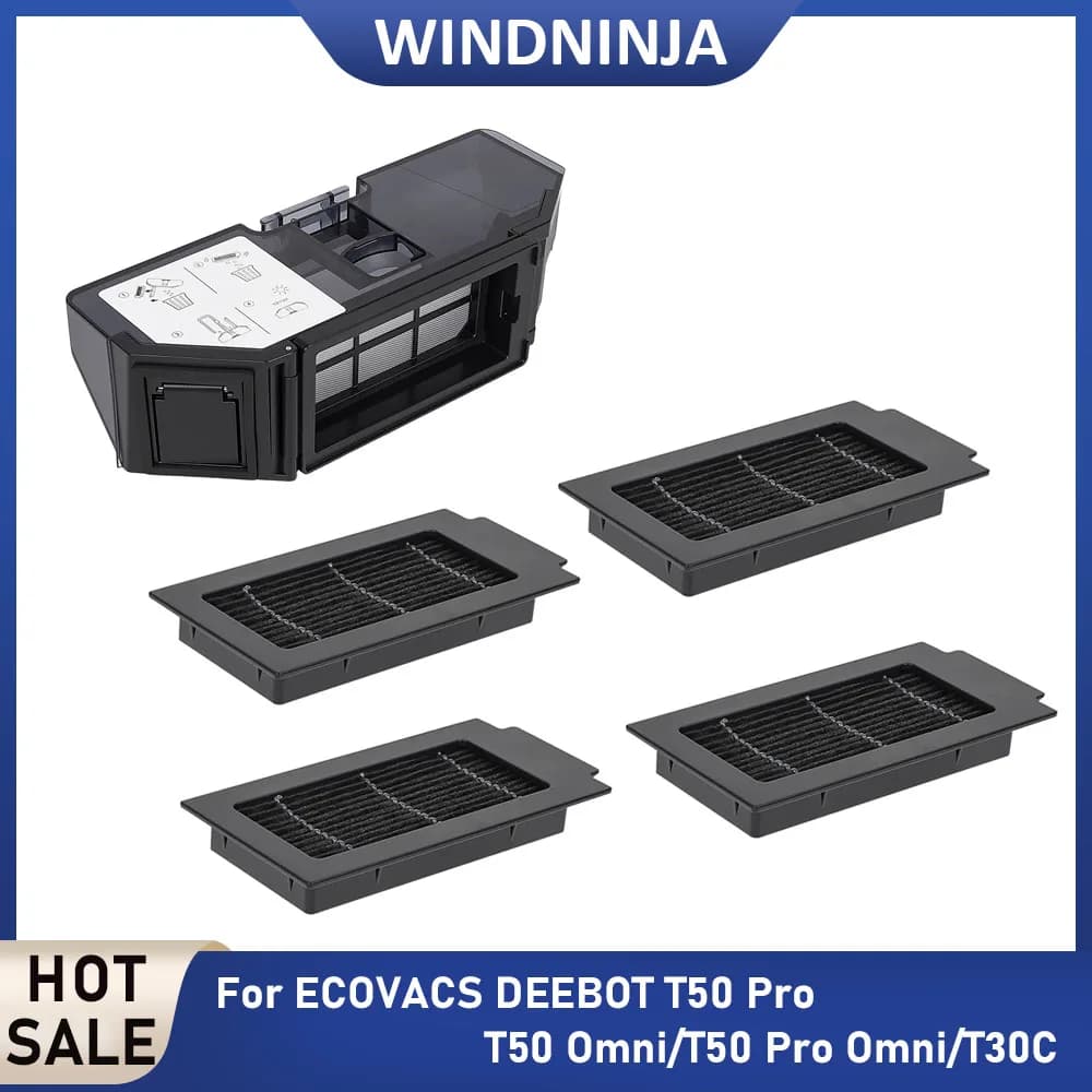 Contenitore per la raccolta della polvere per Ecovacs Deebot T50Pro/T50 Pro Omni/T50 Omni/T50 Max PRO OMNI, Scatola filtro per robot aspirapolvere, Accessori