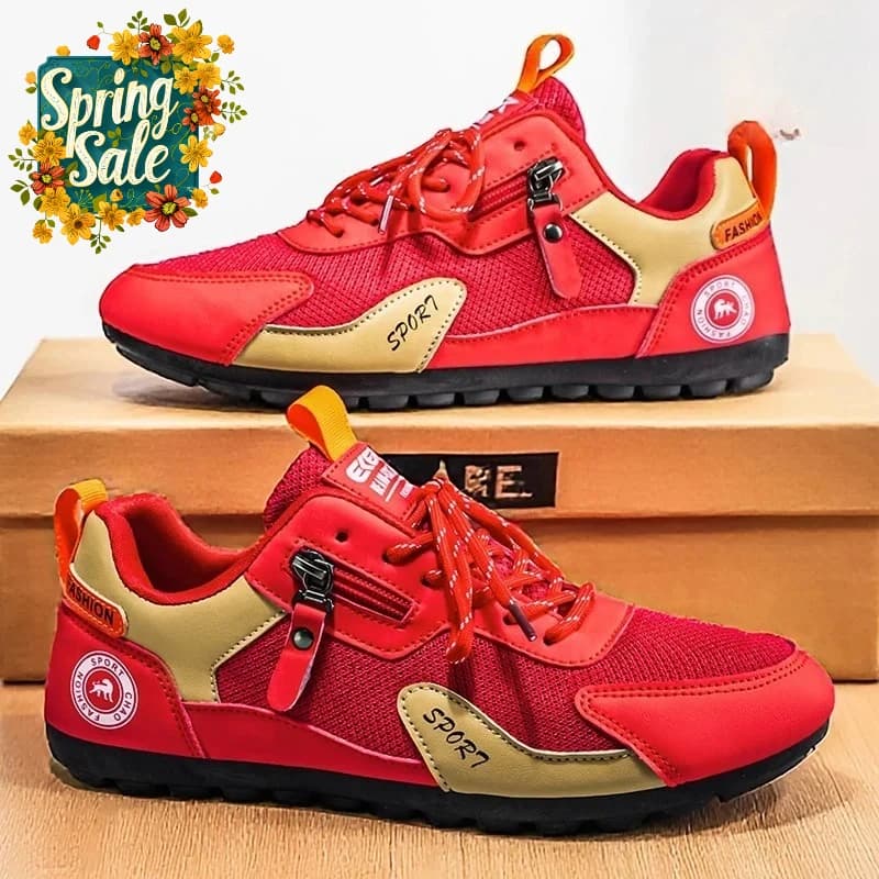 Nuove scarpe da ginnastica in tela di grandi dimensioni da uomo, sneakers da trekking e alpinismo, mocassini alla moda, scarpe sportive casual in rete stile punk da uomo