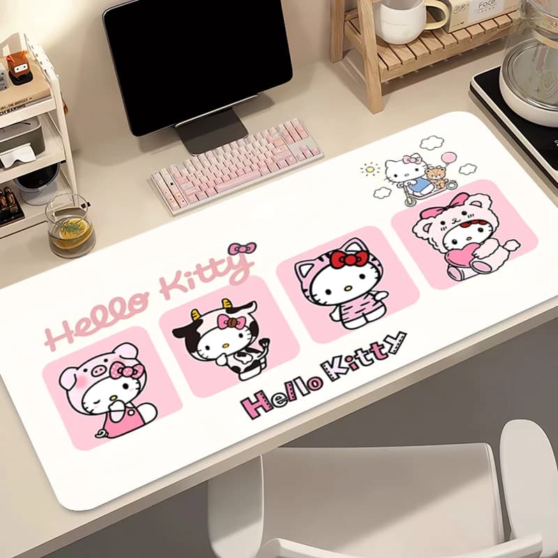 Office mouse pad Hello Kitty Anime Gaming accessories Mousepad Gamer xxl Complete computer keyboard mat Varmilo desk mat