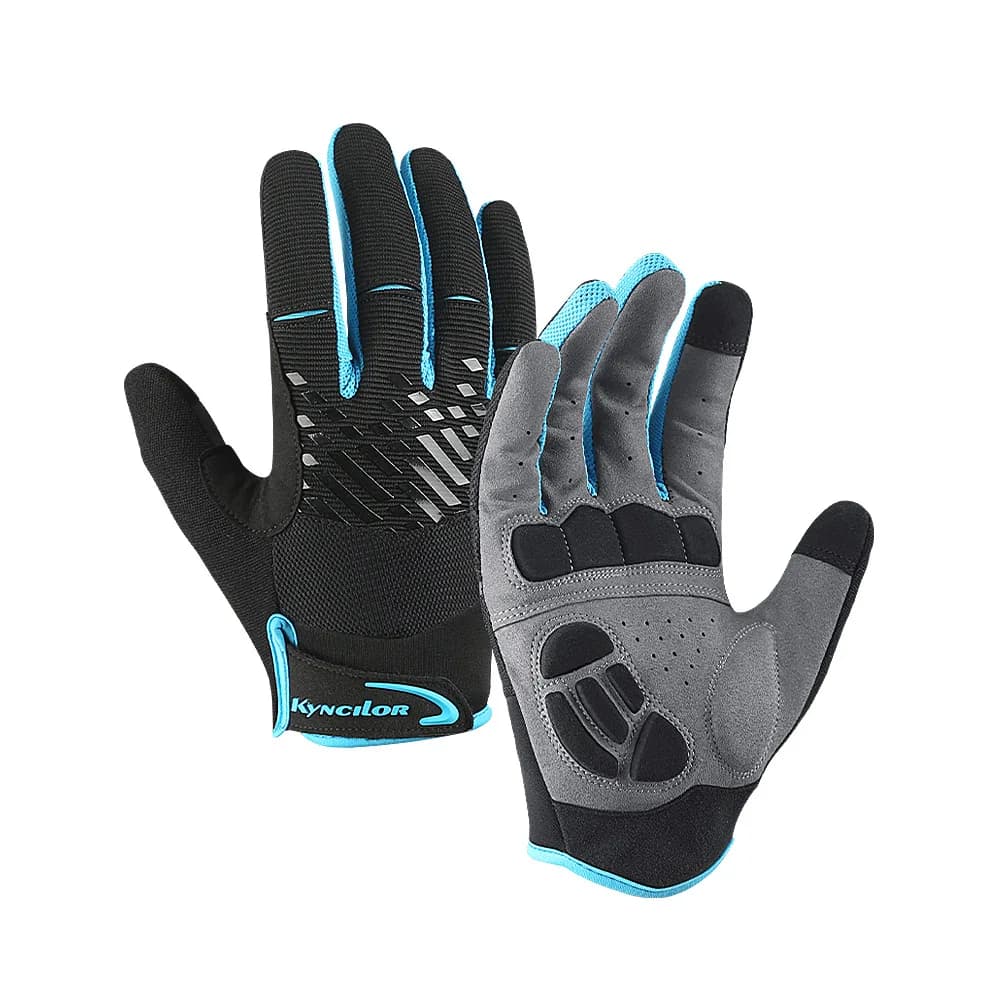 Outdoor MTB Cycling Gloves Full Finger Touchscreen Breathable Anti-sweat Shockproof Motorcycle Gloves Men Hiking Mountaineering