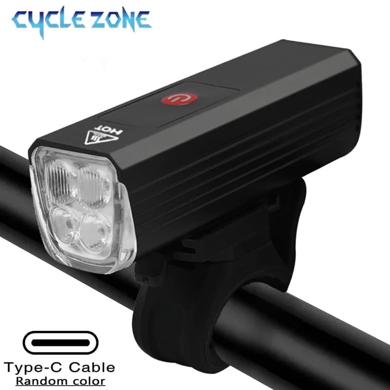 Luce per bici a LED Luci anteriori per bicicletta intelligenti Faro per bici ricaricabile Torcia MTB Lampada per ciclismo su strada Accessori per ciclismo notturno