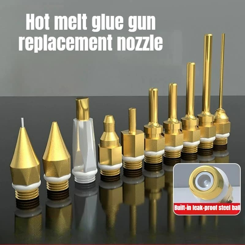Ugello sostituibile per pistola per colla a caldo da 11 mm, accessori per elettroutensili con pistola in silicone, ugello piccolo calibro/sottile/lungo 40 mm e 50 mm e 70 m