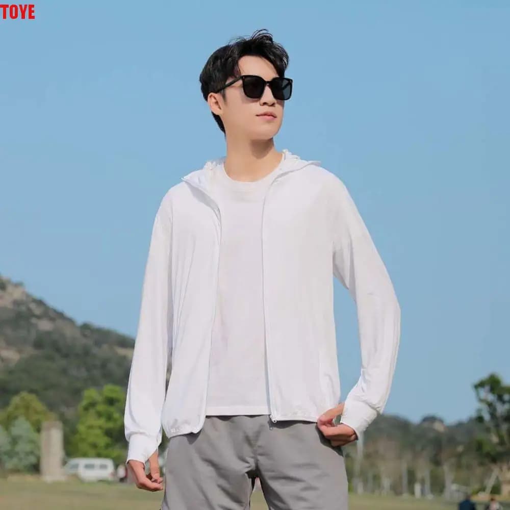 Abbigliamento per protezione solare anti UV Manica lunga Traspirante Protezione solare Cappotti Felpa Sottile Protezione solare Abbigliamento da corsa