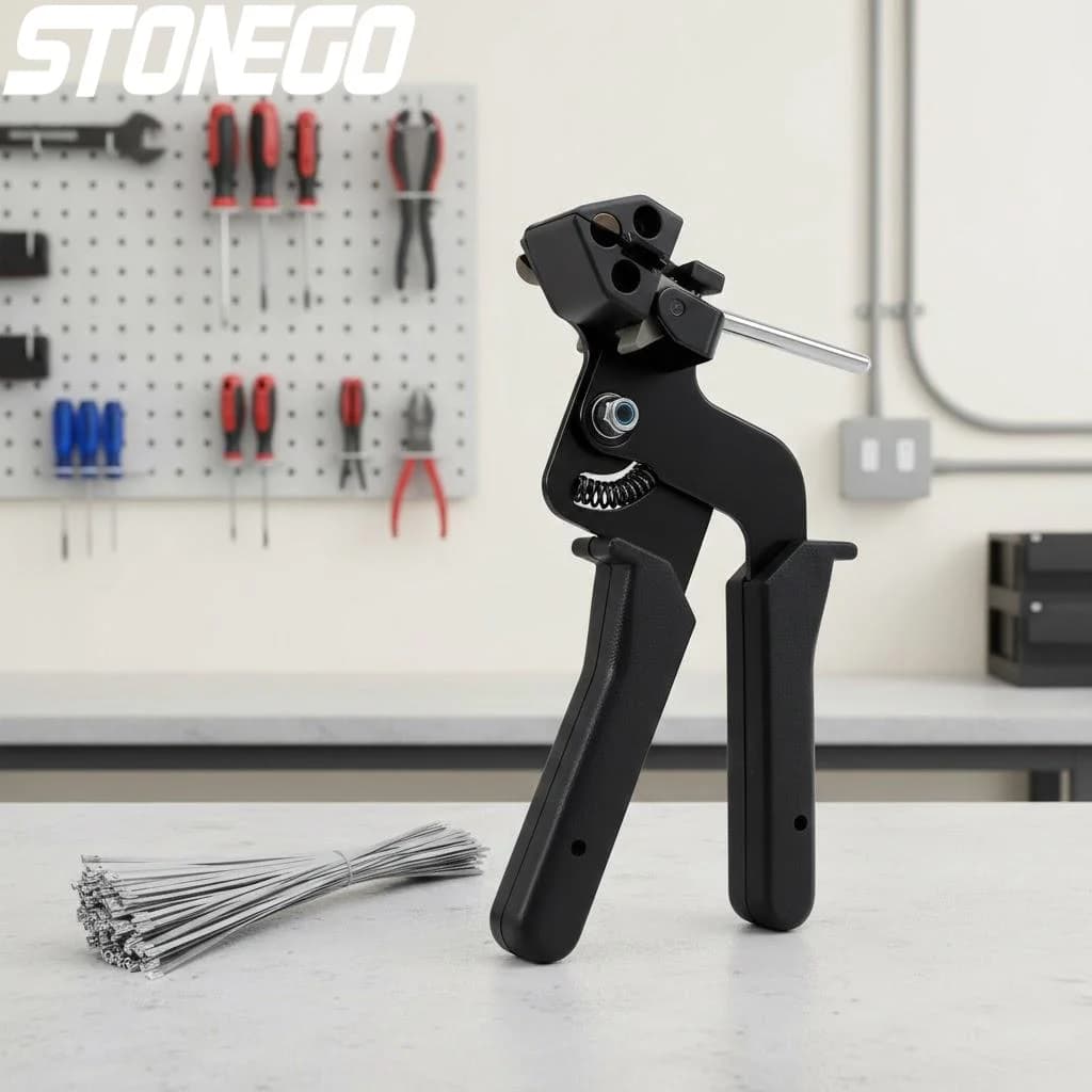 Tenditore e Taglierino per Cavi in Acciaio Inossidabile Resistente per Reggiatura e Tensionamento di Fascette e Taglio di Zip Tie