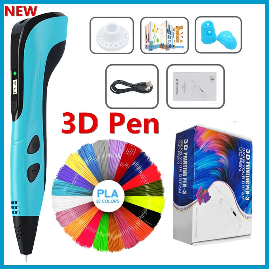 2026 NEW 3D Printing Pen 3d pen set for children DIY pens Birthday for children Creative gift Toys with PLA filament packing box