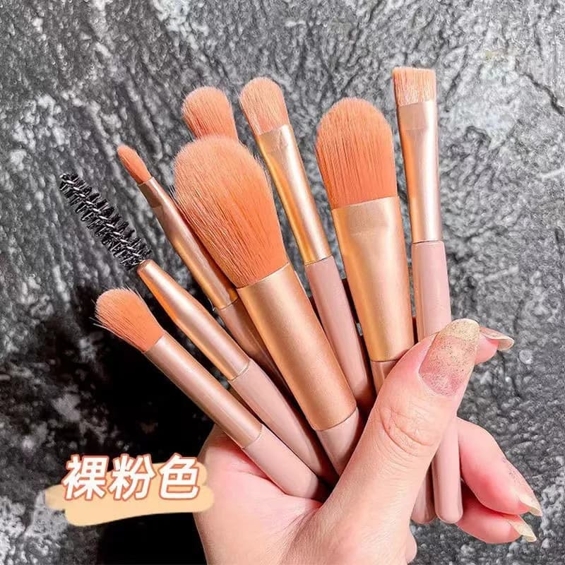 Professional 8 Piece Makeup Brushes Set, Cosmetics, Background, Shade, Soft Foam Brushes, Beauty Tools, Portable Makeup Set