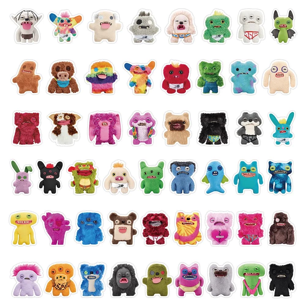 50 pezzi adesivi simpatico cartone animato Fuggler giocattoli Kawaii decorazione graffiti valigia fai da te frigorifero laptop chitarra auto bici skateboard decalcomanie