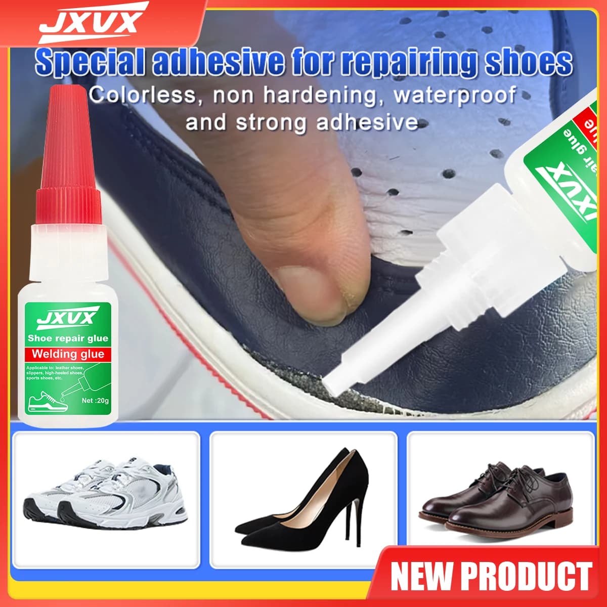 Colla per scarpe super resistente, 20/35ml, adesivo per riparazioni fai-da-te, sigillanti per scarpe impermeabili universali per scarpe da ginnastica, stivali, pelle, colla per riparazioni rapide, nuovo adesivo super per saldatura