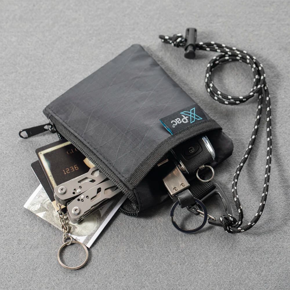 Wallet Unisex Travel Mini EDC Neck Pouch Nylon Fabric Lightweight Key Card Earphone Cash Holder