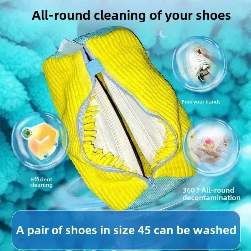 Washer Bags Washing Machine Shoes with Hinge, Bucato Bag with Interior Padded, Perfect for sneakers and casual shoes