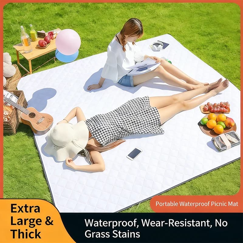 Tappetino da Picnic Extra Large Monouso, Coperta da Spiaggia Impermeabile, Tappetino da Campeggio Spesso Antipolvere, Morbido Telo da Viaggio