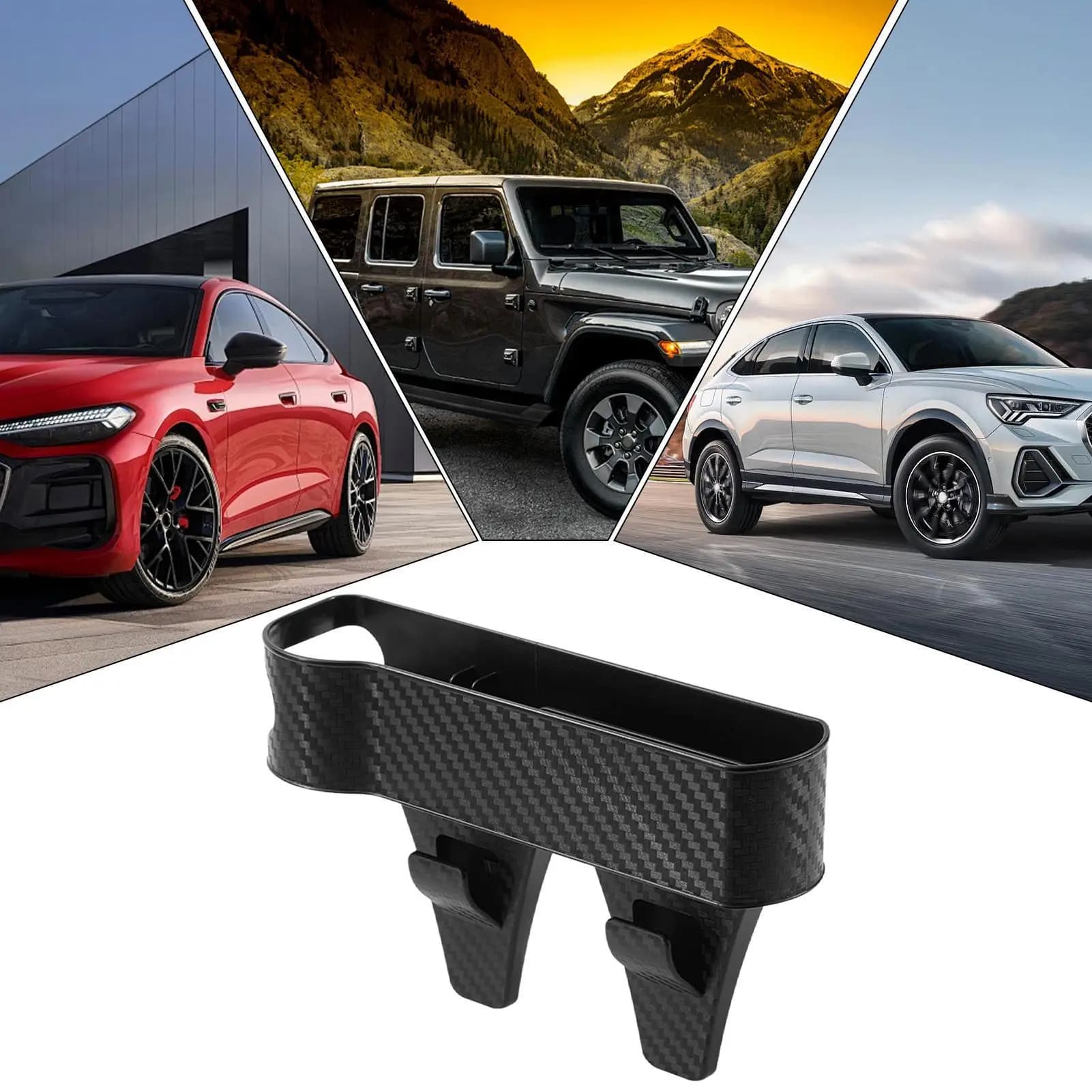 Riempitore per fessure per seggiolino auto 2 pezzi con supporto per telefono Organizzatore per auto Riempitore per fessure per sedili per l'organizzazione Previene la caduta del camion SUV